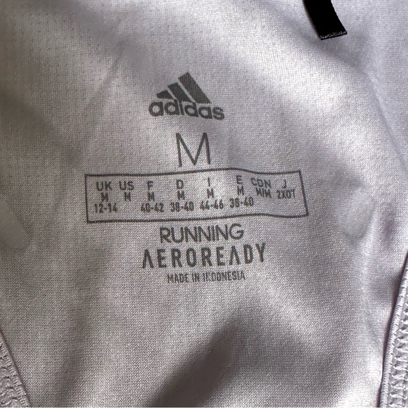 Adidas Own The Run 3-stripes PB purple tank top - Picture 9 of 11